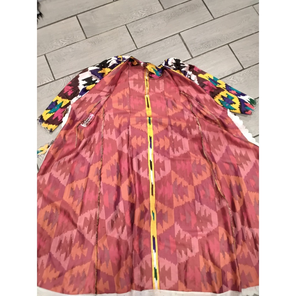 Boho Multicolor Embroidered‎ Kimono Duster Robe - Picture 5 of 7